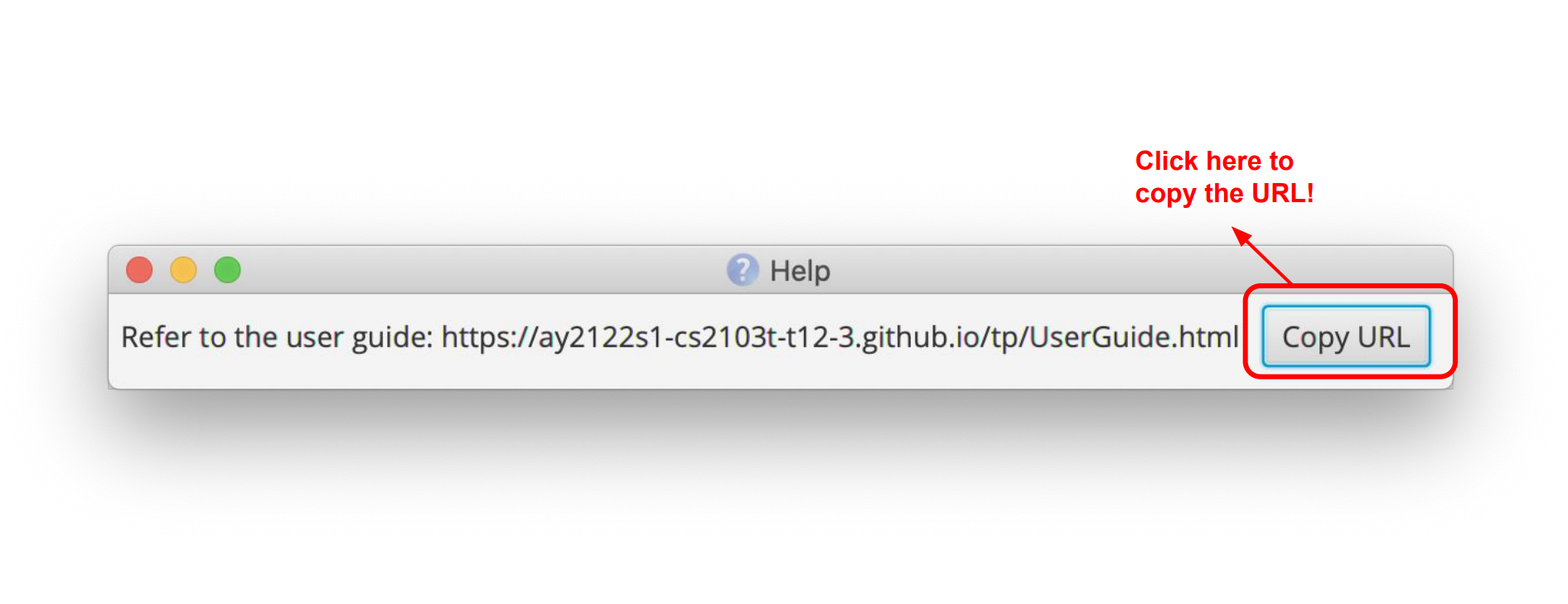 help message